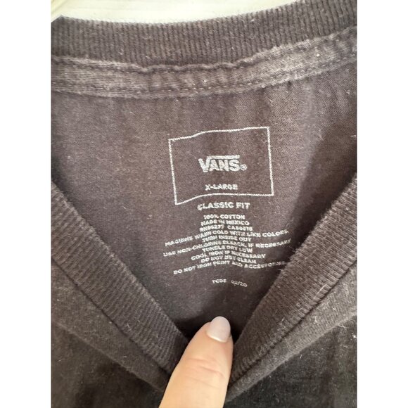 Vans Dark Times Graphic Print Skull Short Sleeve Classic Fit T-Shirt Size XL - Picture 5 of 9